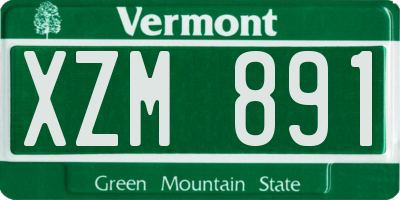 VT license plate XZM891
