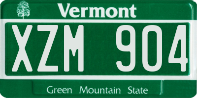 VT license plate XZM904