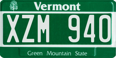 VT license plate XZM940