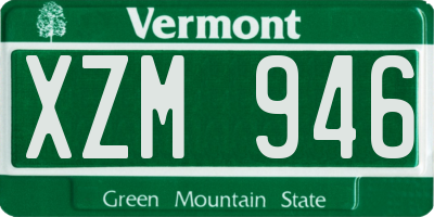 VT license plate XZM946