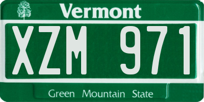 VT license plate XZM971