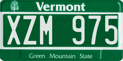 VT license plate XZM975