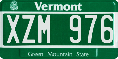 VT license plate XZM976