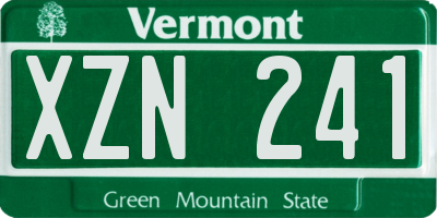 VT license plate XZN241