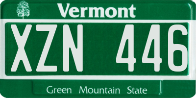 VT license plate XZN446