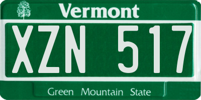 VT license plate XZN517