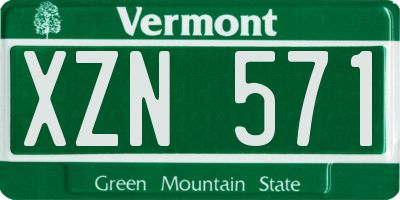 VT license plate XZN571