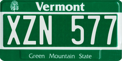 VT license plate XZN577