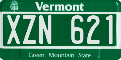 VT license plate XZN621