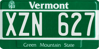 VT license plate XZN627