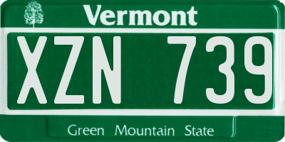 VT license plate XZN739
