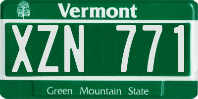 VT license plate XZN771