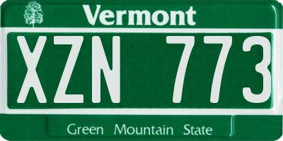 VT license plate XZN773