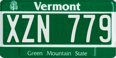 VT license plate XZN779