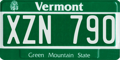 VT license plate XZN790