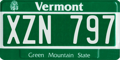 VT license plate XZN797