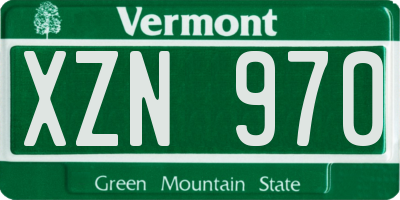 VT license plate XZN970