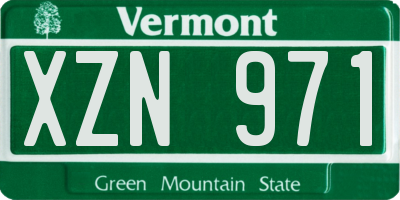 VT license plate XZN971
