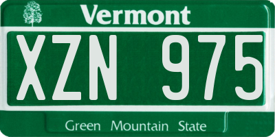 VT license plate XZN975
