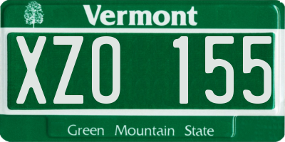 VT license plate XZO155