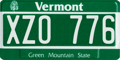 VT license plate XZO776