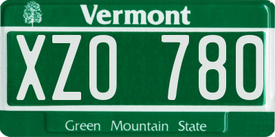 VT license plate XZO780