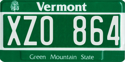 VT license plate XZO864