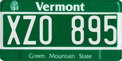 VT license plate XZO895