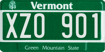VT license plate XZO901