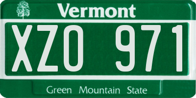 VT license plate XZO971
