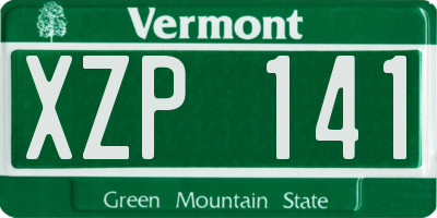 VT license plate XZP141