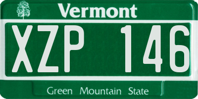 VT license plate XZP146