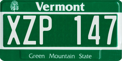 VT license plate XZP147