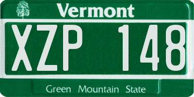 VT license plate XZP148
