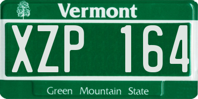 VT license plate XZP164