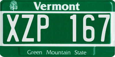 VT license plate XZP167