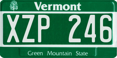 VT license plate XZP246