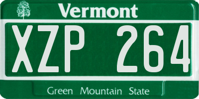 VT license plate XZP264