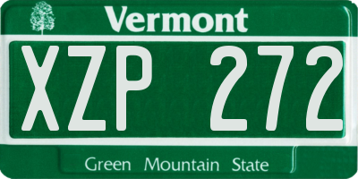 VT license plate XZP272