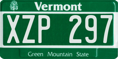 VT license plate XZP297