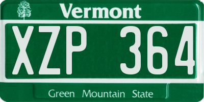 VT license plate XZP364