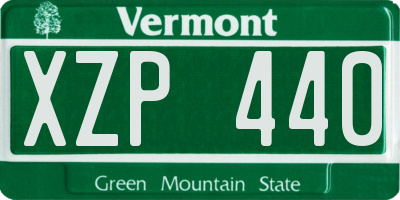 VT license plate XZP440