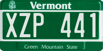 VT license plate XZP441