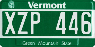 VT license plate XZP446