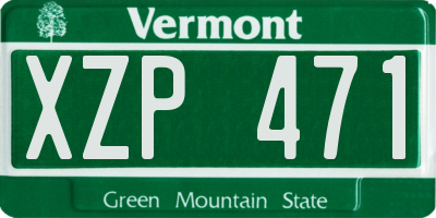 VT license plate XZP471