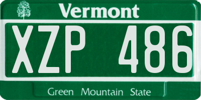 VT license plate XZP486