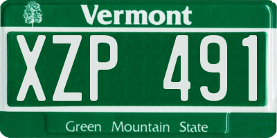 VT license plate XZP491