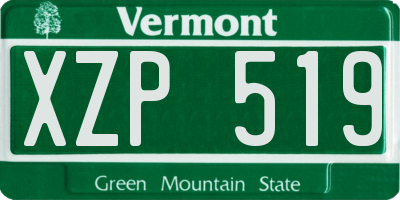 VT license plate XZP519
