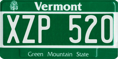 VT license plate XZP520