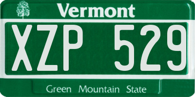VT license plate XZP529